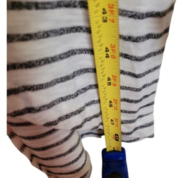 Listicle Terry Keyhole Lounge Dress In Gray White Stripes Size Large - Picture 10 of 12